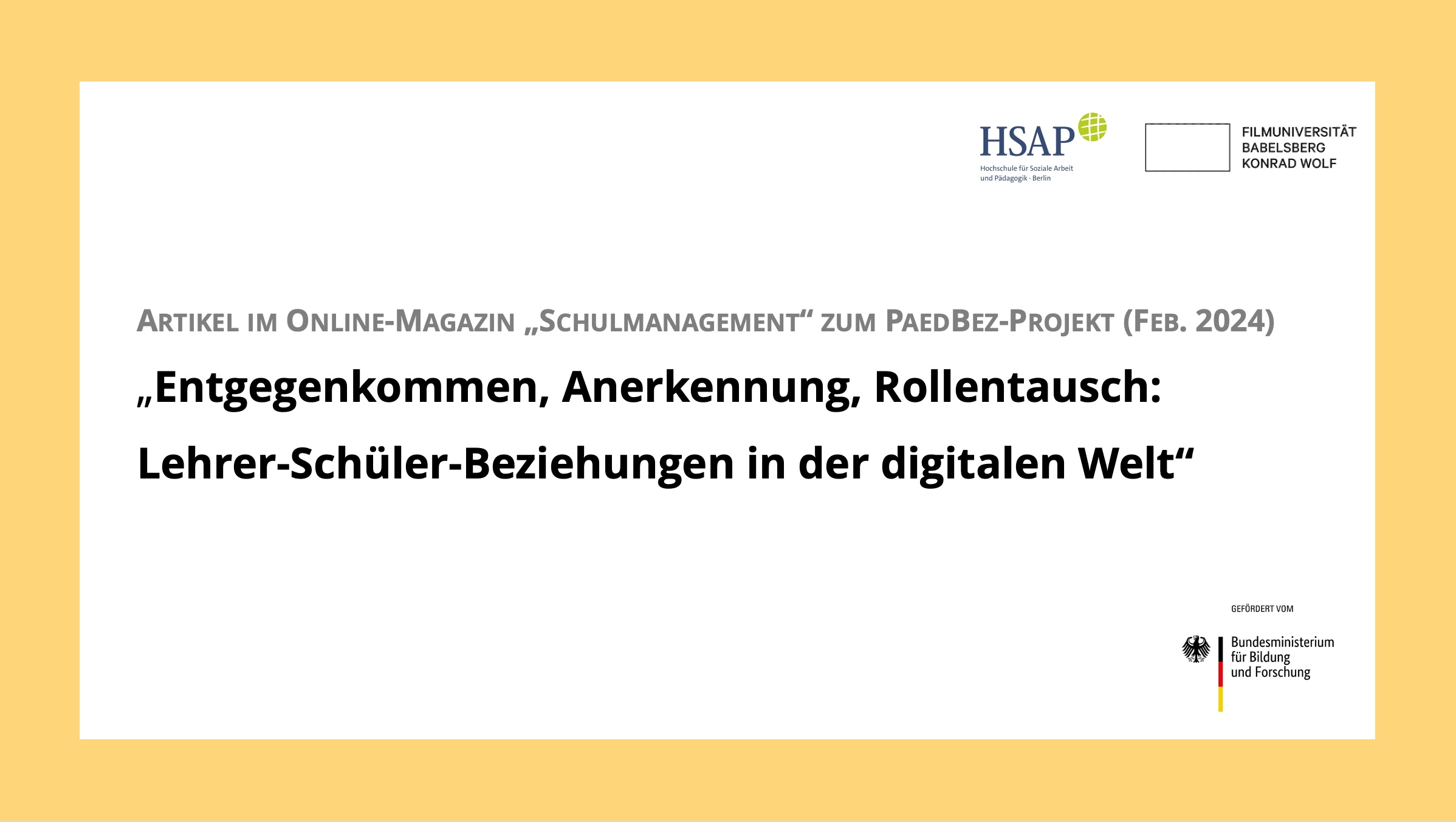 Bild des Artikels / Online-Magazin Schulmanagement